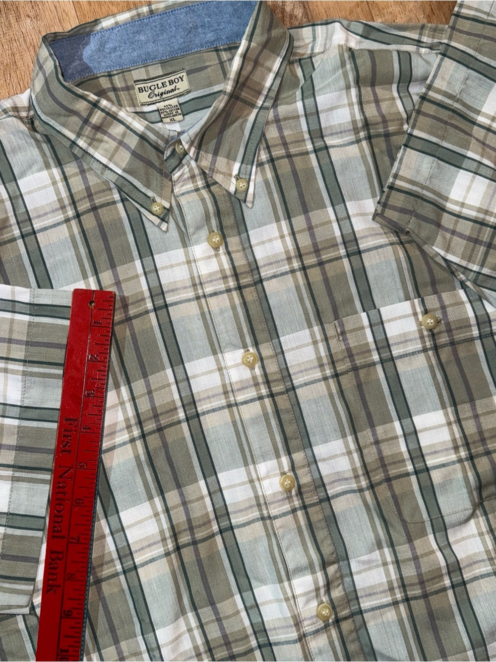 Bugle Boy Classics Vintage Striped Button Up Shirt Mens XL Cholo Checkers 90s XL